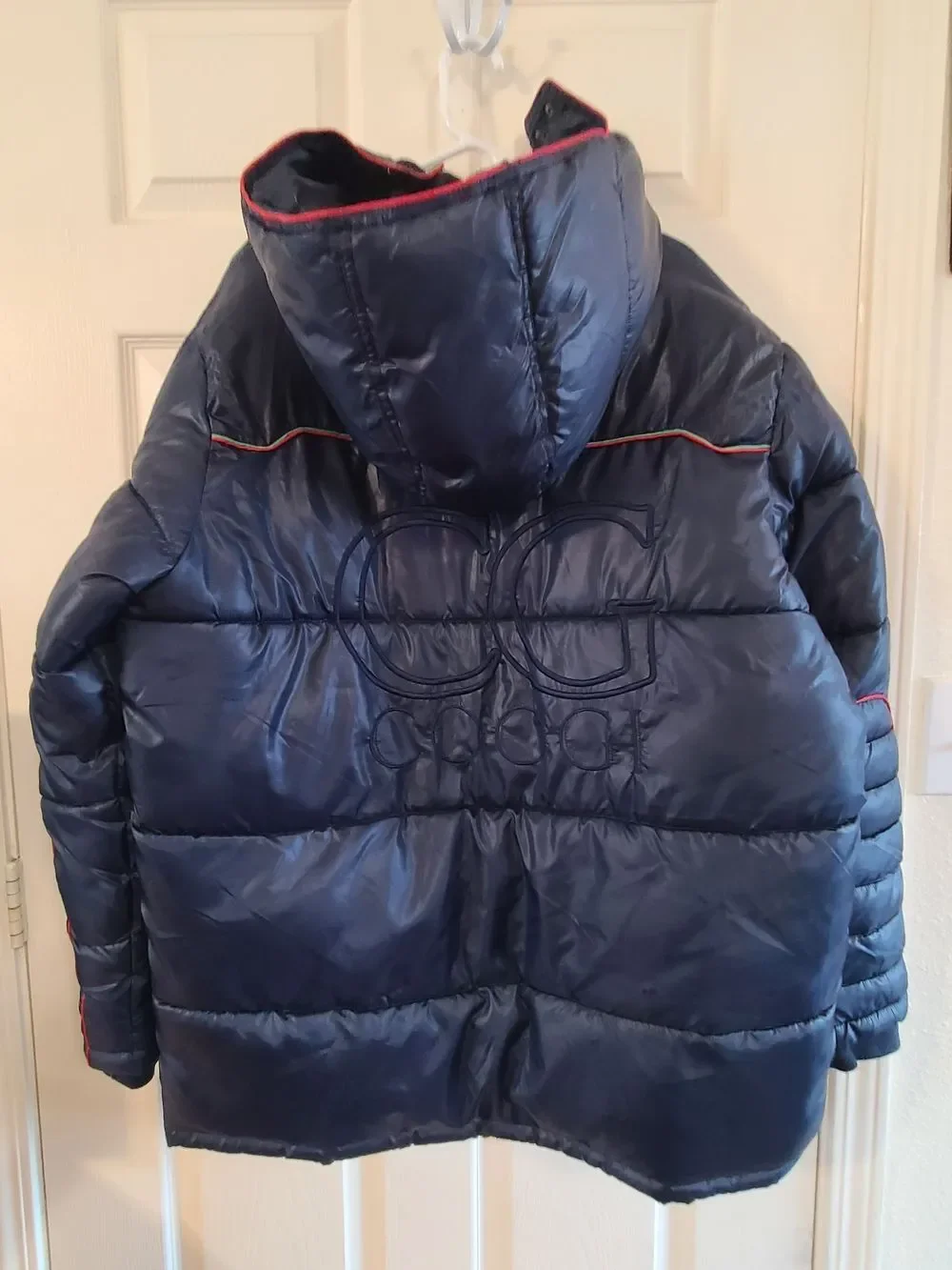 Coogi Y2K Navy Puffer Jacket Size XL
